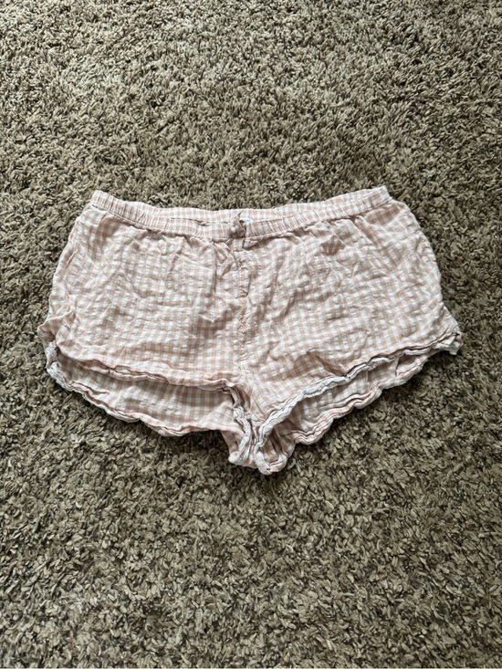 aerie Other - aerie Pink Gingham Ruffle Sleep Shorts